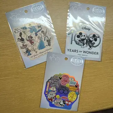 디즈니 100주년 기념 트래블 스티커 3개 세트