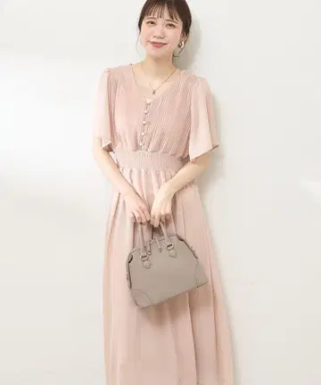 natural couture [WEB 한정판] 플레어 슬리브 고급 원피스