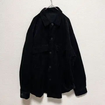 [새상품급] GU 코듀로이 오버 사이즈 셔츠 자켓 블랙 L 사이즈