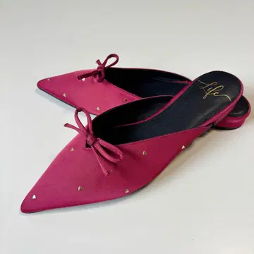 RANDA 발렌타인 한정판 하트 플랫 뮬 레드 LL