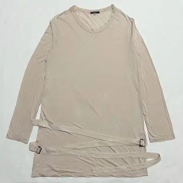ann demeulemeester 사이드 벨트 롱 티셔츠