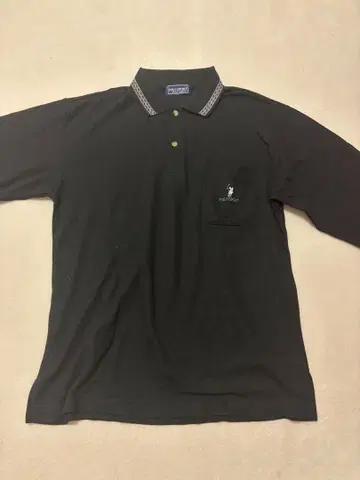 POLO SPIRIT 블랙 긴팔 피케 셔츠