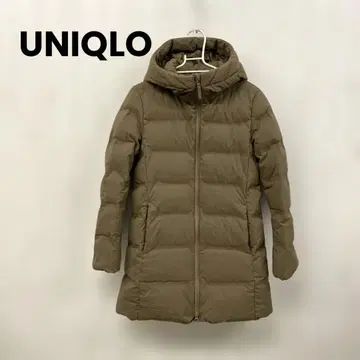 유니클로 심리스 다운 숏 코트 카멜 여성용 S