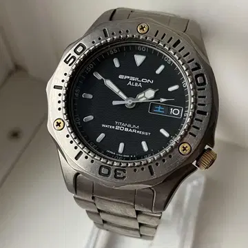 SEIKO Epsilon Alba 손목시계 티타늄 20기압 방수 작동품