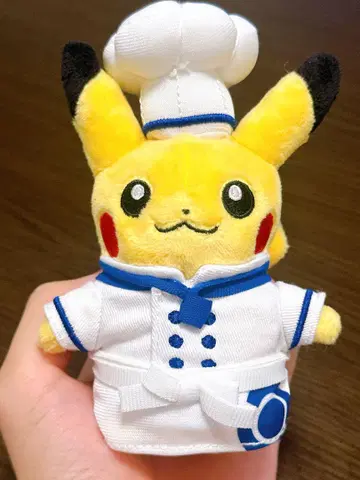 포켓몬 카페 한정판 셰프 피카츄 봉제 인형 Pokemon cafe