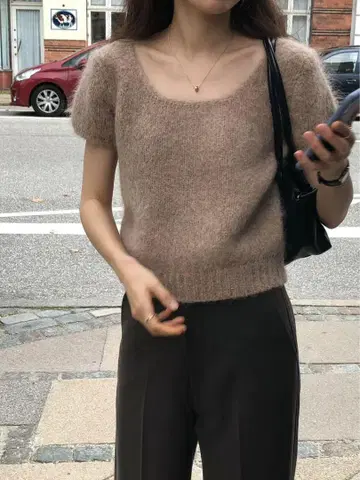 ounce / Kidmo Alpaca Half Knit 한국 반팔 니트