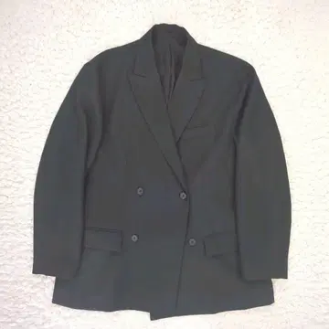 새상품급 GU 오버 사이즈 더블 브레스트 자켓 블랙 M