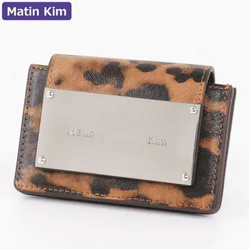 Martin Kim 레오파드 무늬 가죽 지갑