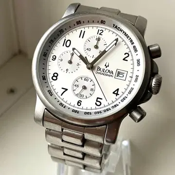 Bulova 브로바 크로노그래프 손목시계 스테인리스 작동품