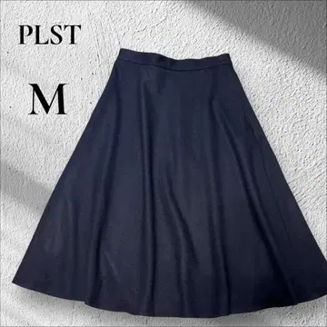 [ 새상품 택 포함 ] PLST 울 저지 네이비 플레어 스커트 M