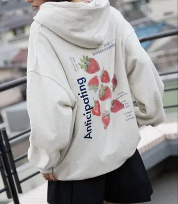 PBLIM UNISEX 멜리베리 후드티 오트밀