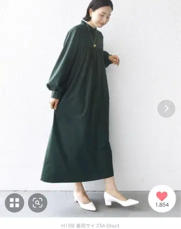 SHIPS.me: 티어드 원피스 다크 그린 L 사이즈 미사용품