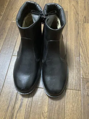 블랙 지퍼 따뜻한 부츠 미끄럼 방지 금장 장식