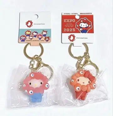 미야쿠미야쿠 헬로키티 최애 컬러 입체 마스코트 키링 클리어 키티