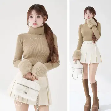 새상품 미개봉 Darich 스무스 퍼 리브 니트탑 BEG