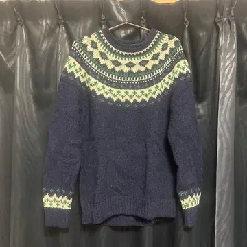 L.L.Bean 네이비 페어아일 패턴 니트 M 사이즈