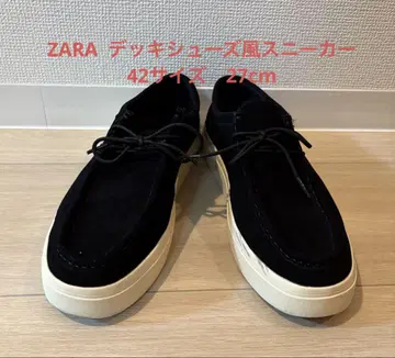 ZARA 데크 슈즈 로퍼 블랙