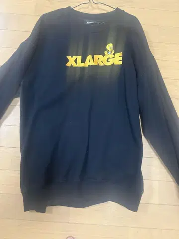 XLARGE 블랙 맨투맨 TUNE SQUAD 귀여운 백 페인트
