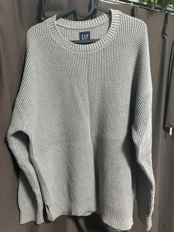 GAP 그레이 와플 편직 니트 스웨터