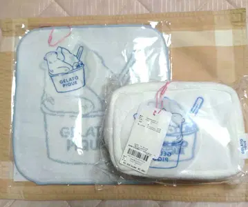 새상품 GELATO PIQUE 아이스크림 파우치 핸드 타월 세트