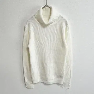 A519 COMME CA ISM 니트 스웨터 터틀넥 화이트 계열 M