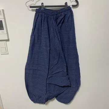 네이비 사루엘 팬츠