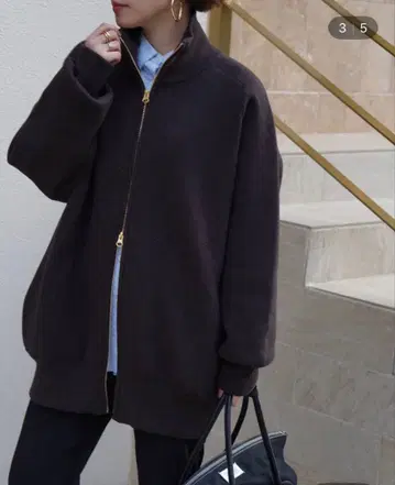 캘런솔로지 골드 지퍼 니트