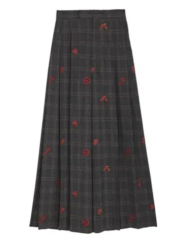 Ameri CHECK FLOWER PLEATS PANTS [ SH ]