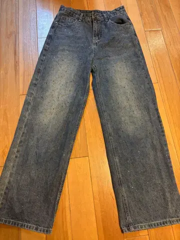 SHAGGIE 오로라 큐빅 빈티지 루즈 데님 팬츠 Ssize