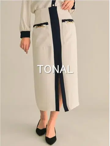 [ 새상품급 ] TONAL 더블 크로스 비트 포켓 타이트 스커트