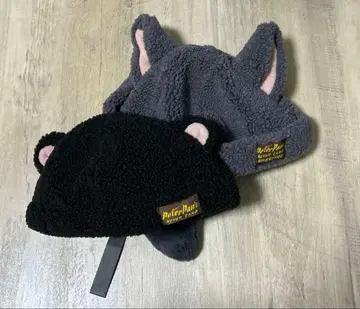 DeierPats 귀달이 보아 모자 블랙과 그레이