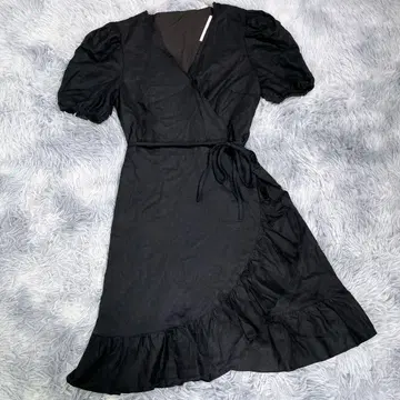 GRL [ S ] 미니 원피스 블랙 허리 리본 작은 사이즈 여성용