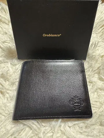 Orobianco 블랙 접이식 지갑 가죽