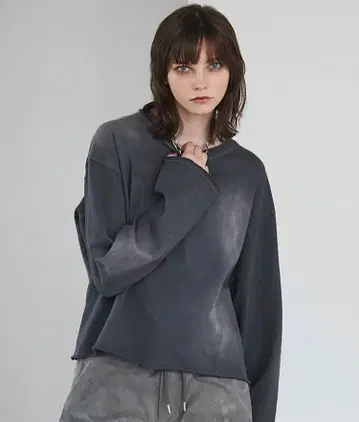 spielio 빈티지라이크 크롭 T셔츠(롱T)