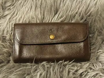 브라운 가죽 장지갑 플랩식