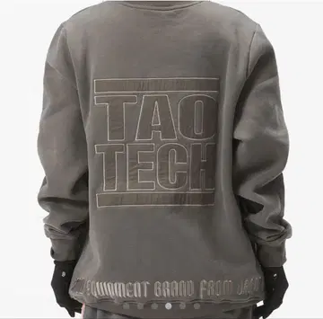 TAO TECH 그레이 맨투맨 트레이닝복