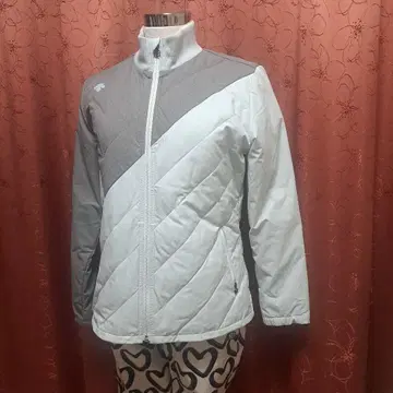 데상트 골프 여성용 다운 자켓 블루 그레이 L