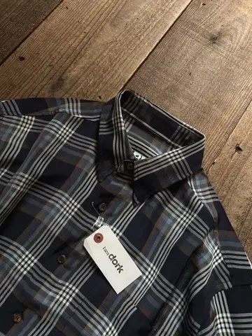 i am dork big BD shirt navy white check