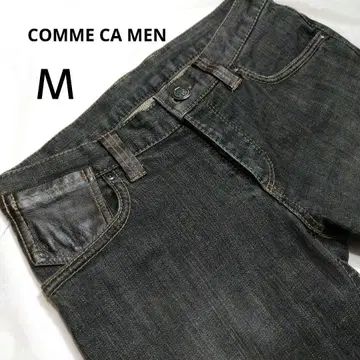 새상품급 COMME CA MEN 블랙 청바지 소가죽 M 남성용