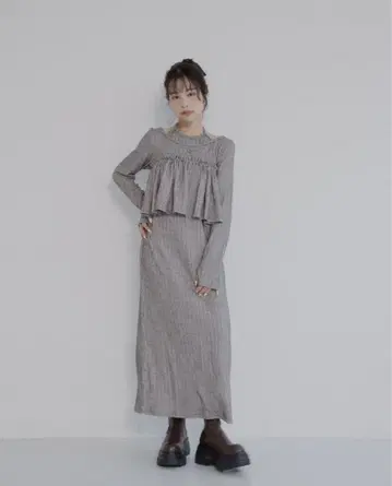 [ 새상품 ] JUMELLE 홀터 리브 원피스