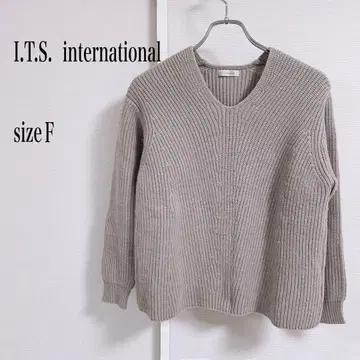 I.T.S. international 베이지 V넥 니트 스웨터 F