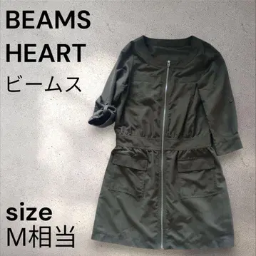 BEAMS HEART 원피스 트렌치코트 카키 M 상당