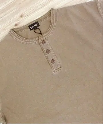 Schott 브라운 헨리넥 티셔츠