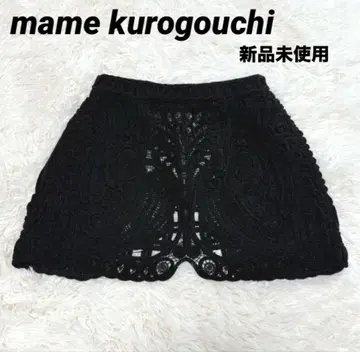 [ 미사용 새상품 ] mame kurogouchi 코드 자수 랩스커트