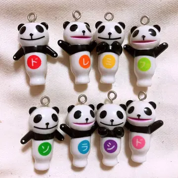 헤이세이 레트로 생차 팬더 호루라기 스트랩 피규어 키링 경품