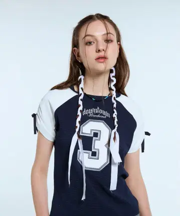 MUSHINSA LAGTIGENT L11 CROP FOOTBALL TOP