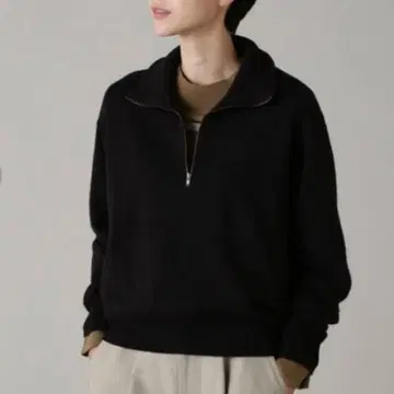MHL 하프 지퍼 니트 사이즈 2 블랙