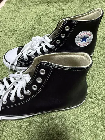 CONVERSE ALL STAR 블랙 가죽 스니커즈