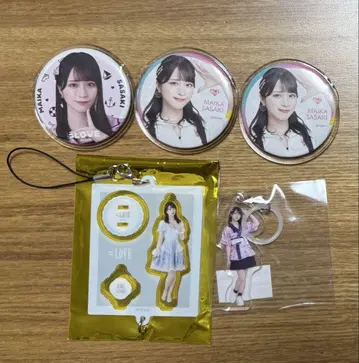 =LOVE 이코러브 사사키 마이카 미니 복권 캔뱃지 메지루시 키링