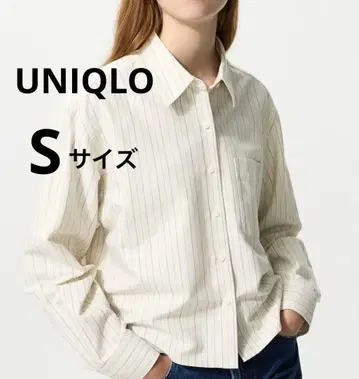 UNIQLO 옥스퍼드 셔츠 스트라이프 베이지 S 사이즈